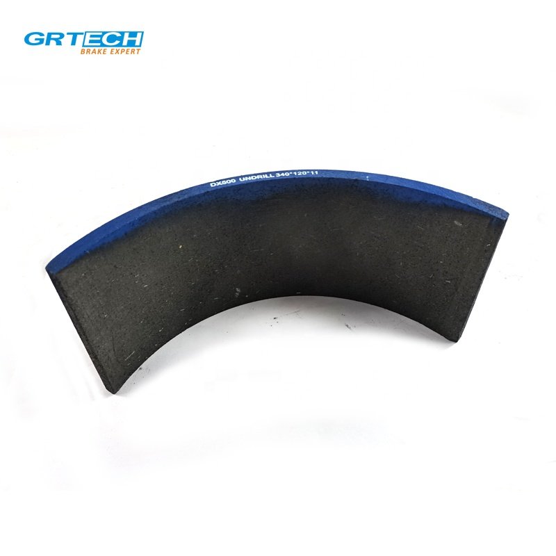 DX500 Non-asbestos Material Truck Brake Parts Brake Shoe Lining