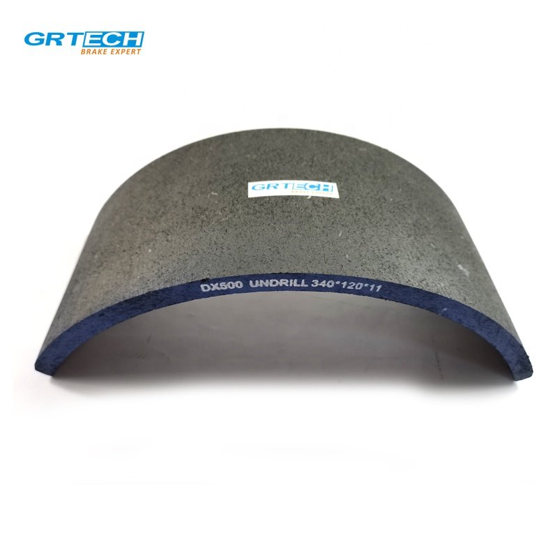 DX500 Non-asbestos Material Truck Brake Parts Brake Shoe Lining