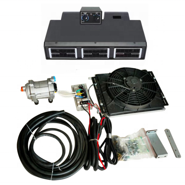 Outside Unit Hidden Model Universal Under Dash Kit Heating and Cooling 12v Vehicle Air Conditioner for Car