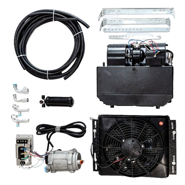 Outside Unit Hidden Model Universal Under Dash Kit Heating and Cooling 12v Vehicle Air Conditioner for Car