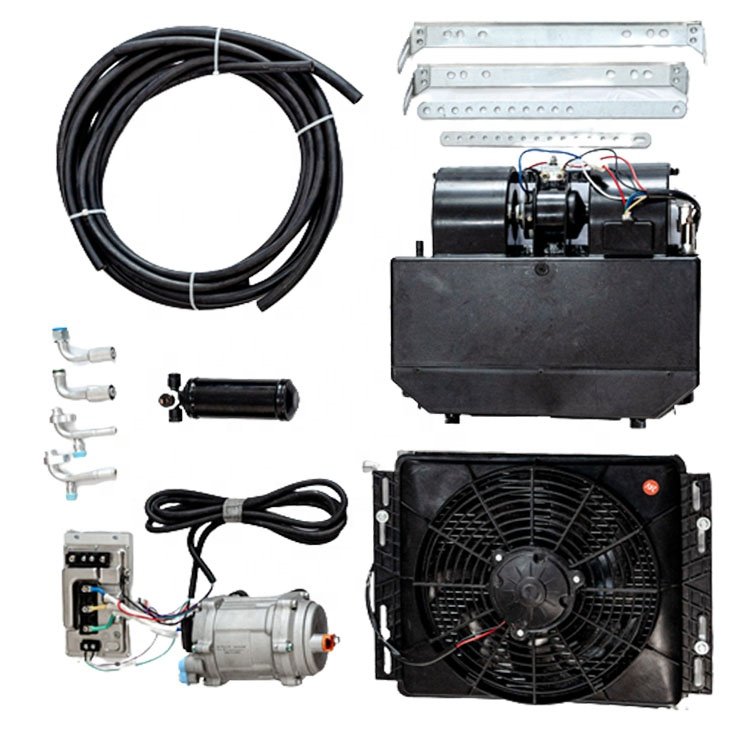 Outside Unit Hidden Model Universal Under Dash Kit Heating and Cooling 12v Vehicle Air Conditioner for Car