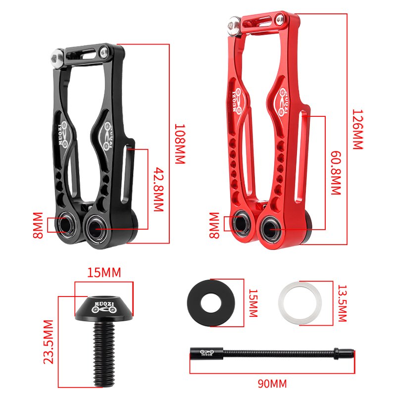 MUQZI Folding Bicycle Mountain Bike V Brake Lever Aluminum Alloy Short Long Arm Bike V Brake Caliper