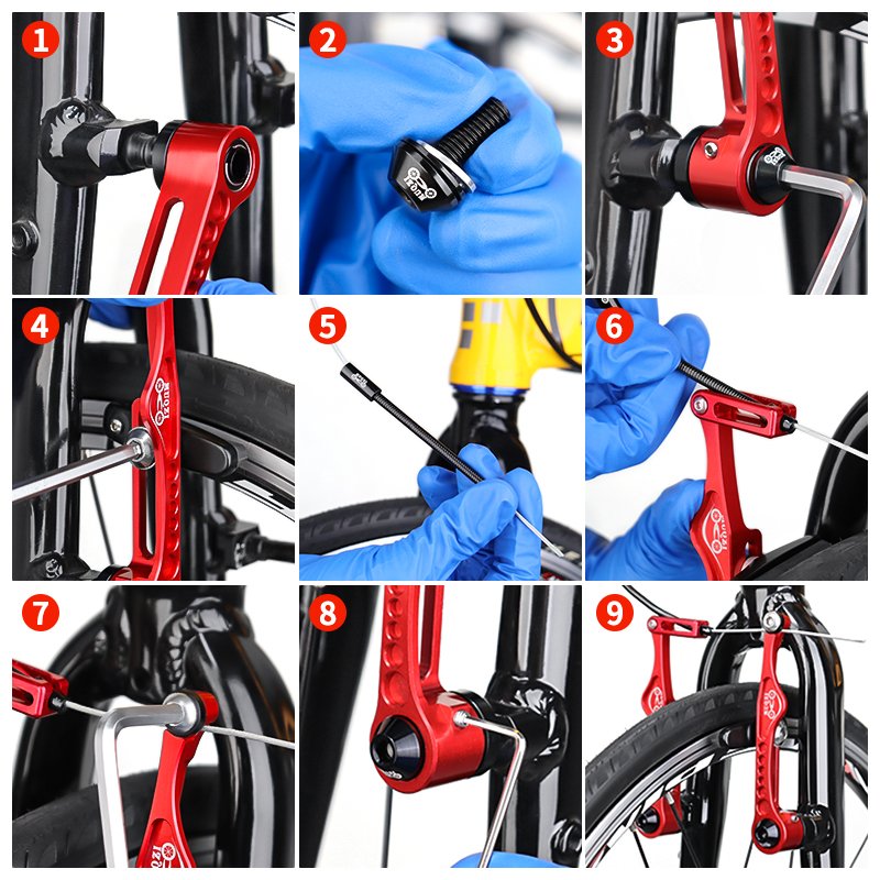 MUQZI Folding Bicycle Mountain Bike V Brake Lever Aluminum Alloy Short Long Arm Bike V Brake Caliper