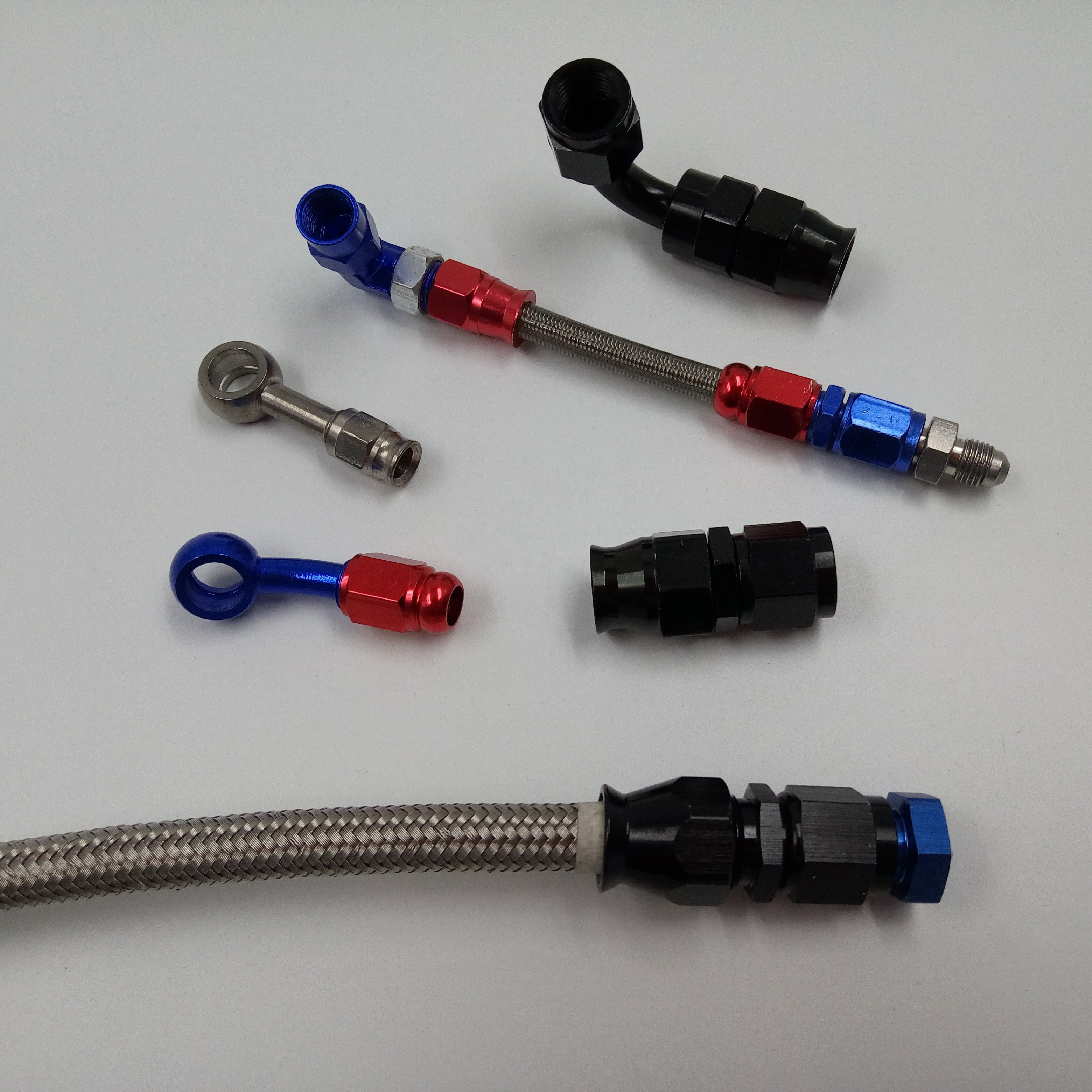 PTFE/Teflon Braided Hydraulic Hose High Temperature Resistance Racing teflon Brake Line Kit