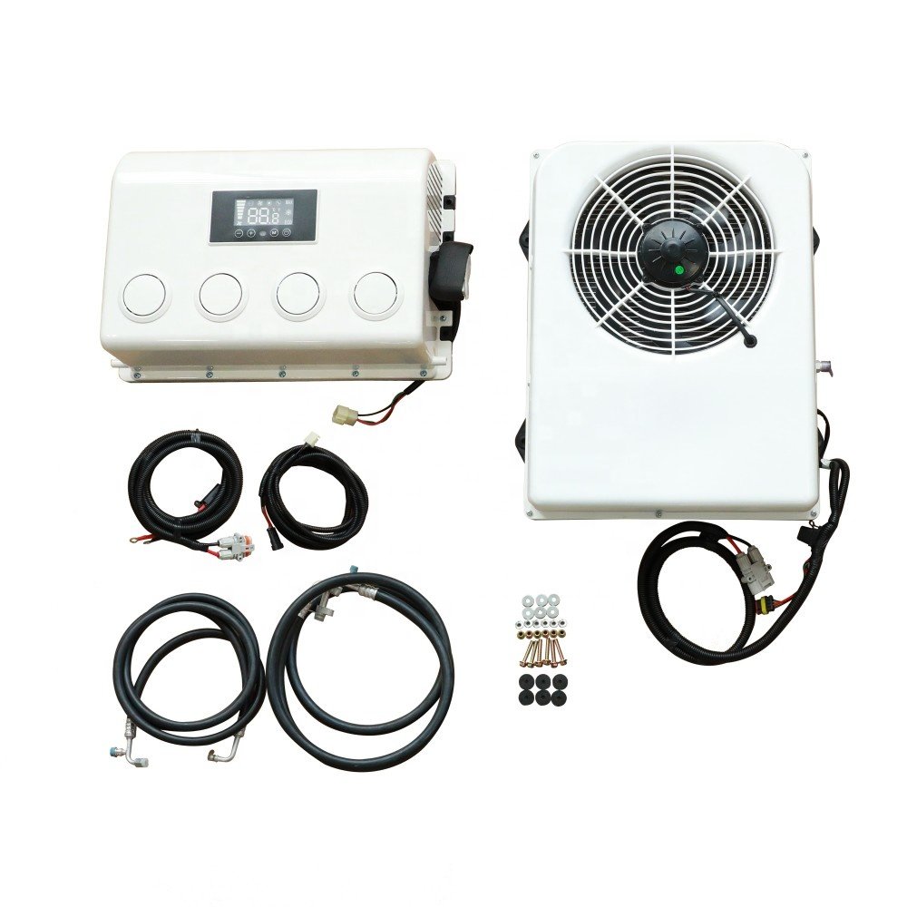 Factory Manufacturer Universal Tractor Car Air Conditioner 2300W 2100W DC 24V AC.161.078 Intelligent RV Parking Cooler R134a