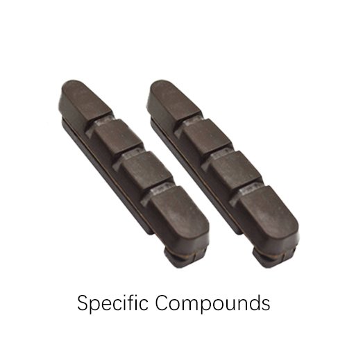 Road Bike C-Brake Caliper Pads Bicycle Brake Shoes Rubber Blocks Light-Weight Replaceable for Shimano