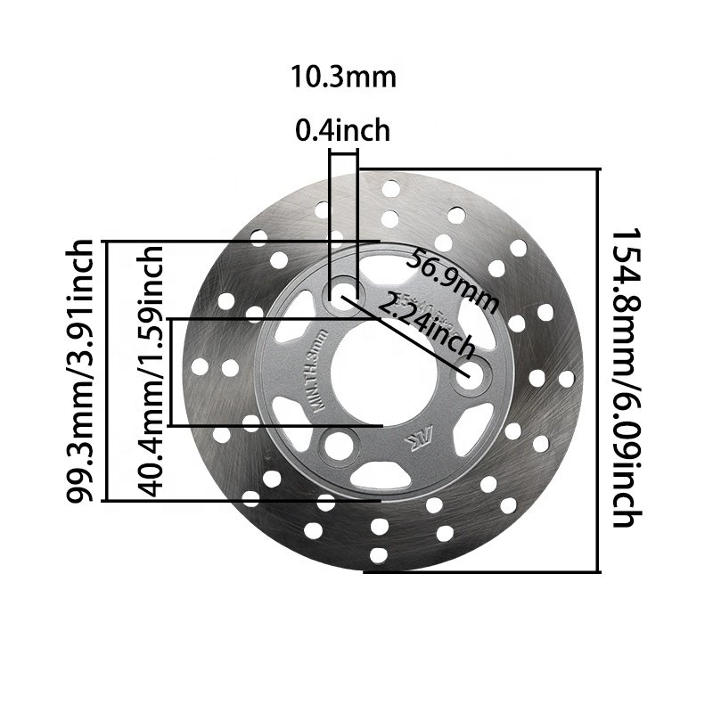 LINGQI Racing 155mm Front Brake Disc Rotor With 3* Mounting Screw for Monkey Z50 Bike Z50R Pit Dirt Bike Motorbike Accessories