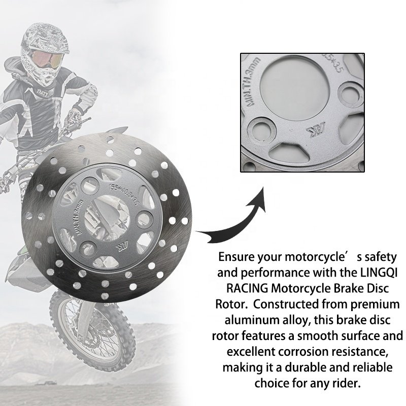 LINGQI Racing 155mm Front Brake Disc Rotor With 3* Mounting Screw for Monkey Z50 Bike Z50R Pit Dirt Bike Motorbike Accessories