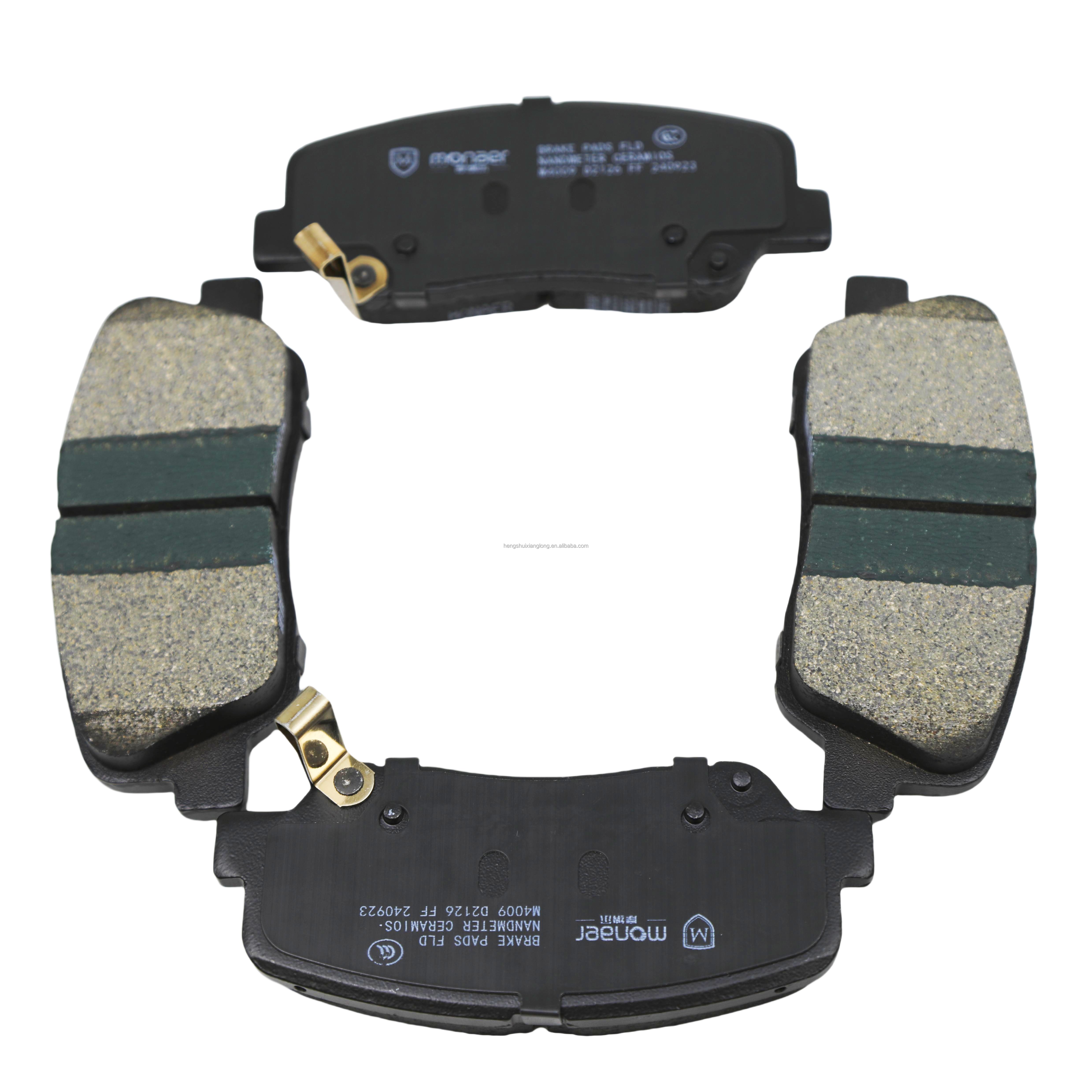 Auto Spare Parts Monaer High Quality D2126 Ceramic Front Axle Brake Pads for GEELY
