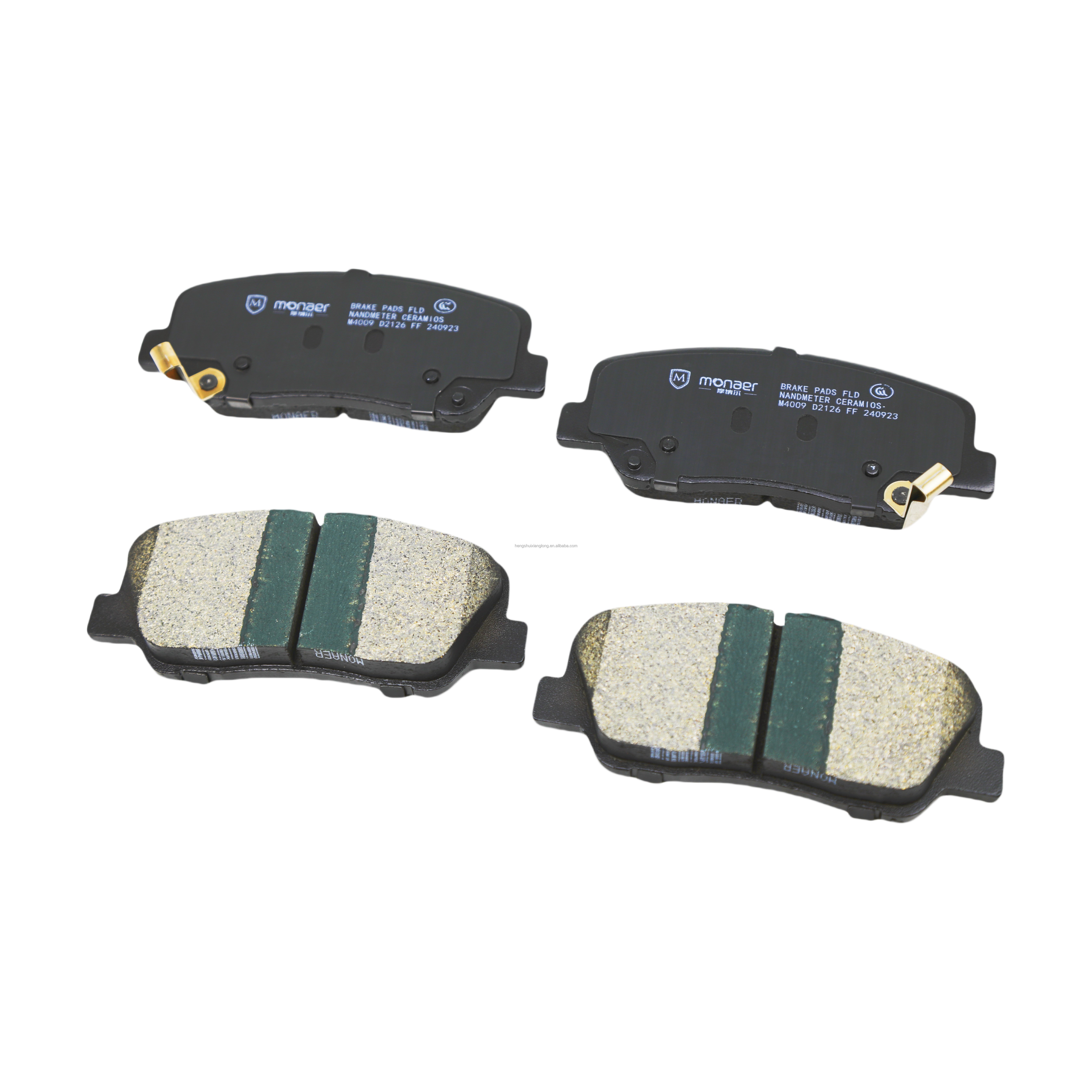 Auto Spare Parts Monaer High Quality D2126 Ceramic Front Axle Brake Pads for GEELY