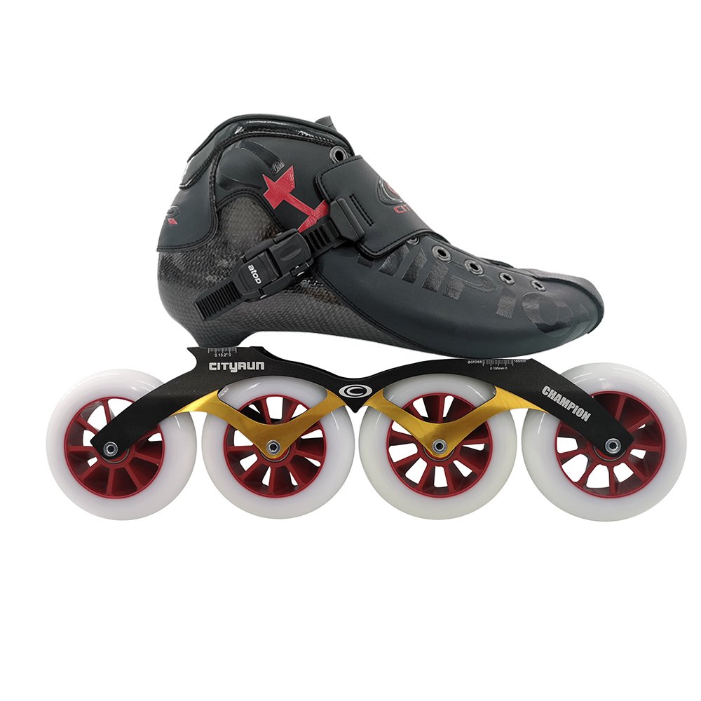 Professional Inline Speed Carbon Fiber Four Wheel Straight Row Pulley Roller Skate Shoes