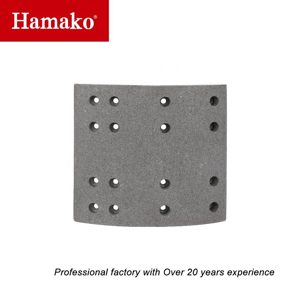 XTRAKE Auto Parts 9 Inch Howo Truck Bus Ceramic Free Asbestos Metallic Sino Truck Brake Lining Liner with Aluminium Rivet