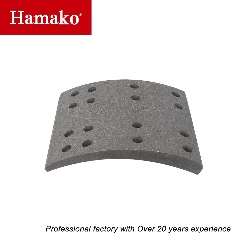 XTRAKE Auto Parts 9 Inch Howo Truck Bus Ceramic Free Asbestos Metallic Sino Truck Brake Lining Liner with Aluminium Rivet