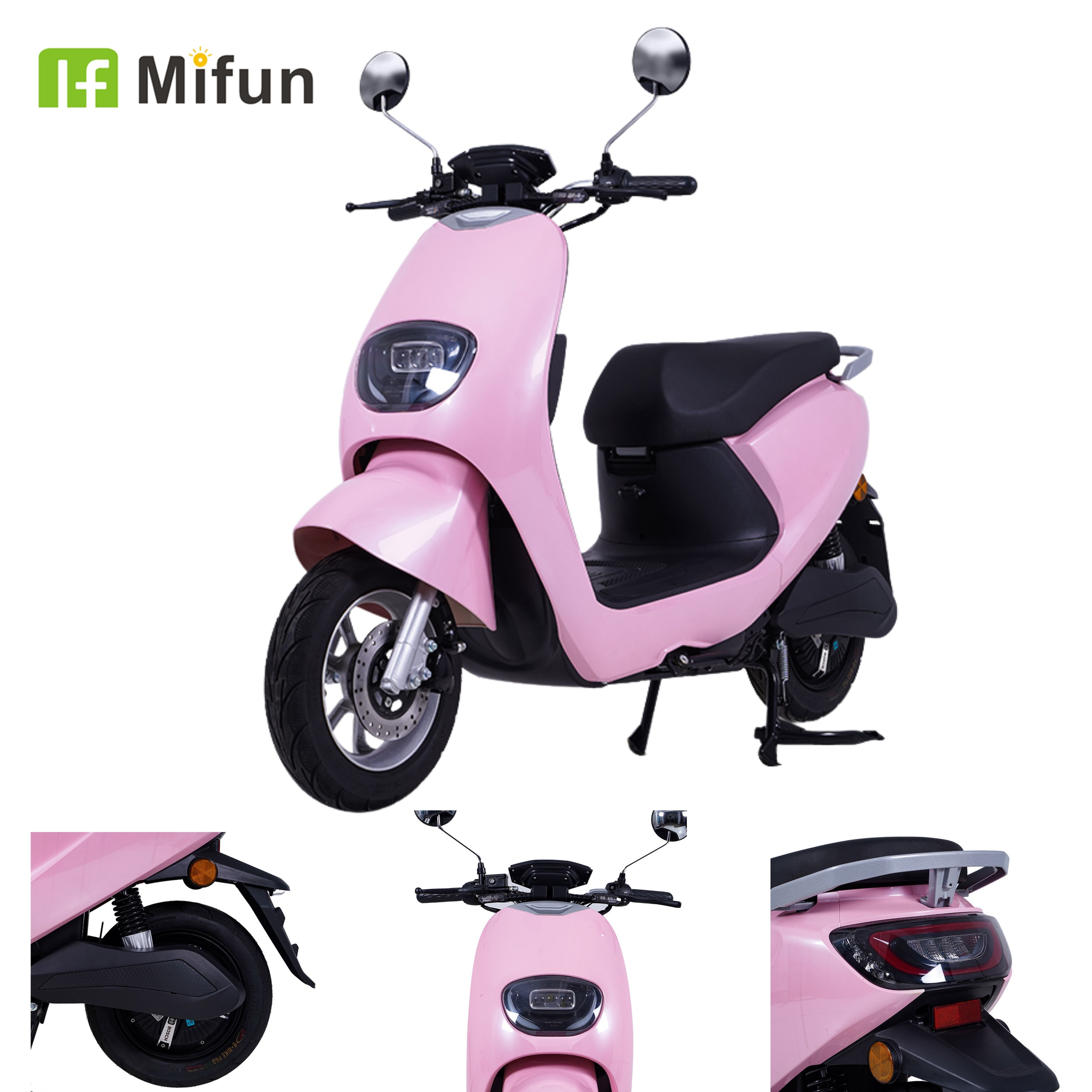 High-Speed 60V Electric Scooter with 1000W-1500W CKD Motor Disc Brake and Max Speed of 40-60km/h Model Spirit for India