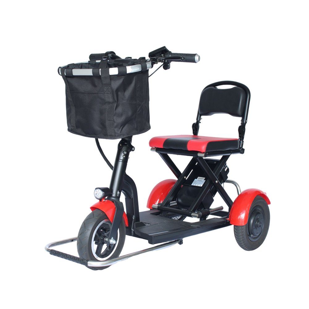 Three Wheel Folding Handicapped Electric Scooter Elderly Electric Disabled Handicap Folding Mobility Scooters for Elderly