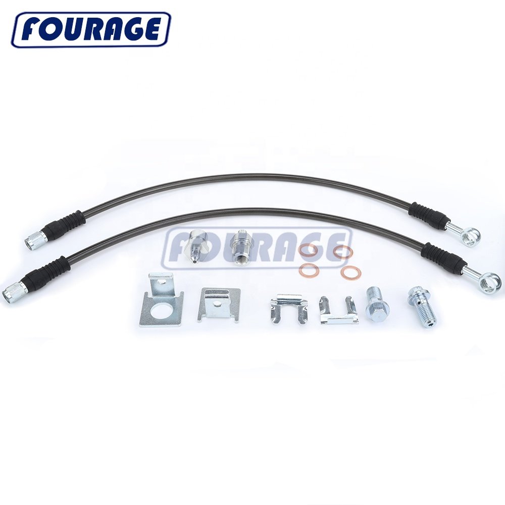High Performance 7/16" Braided Stainless Steel Brake Line Hose Kit for GM Brake Vehicles