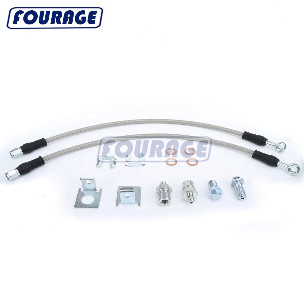 High Performance 7/16" Braided Stainless Steel Brake Line Hose Kit for GM Brake Vehicles