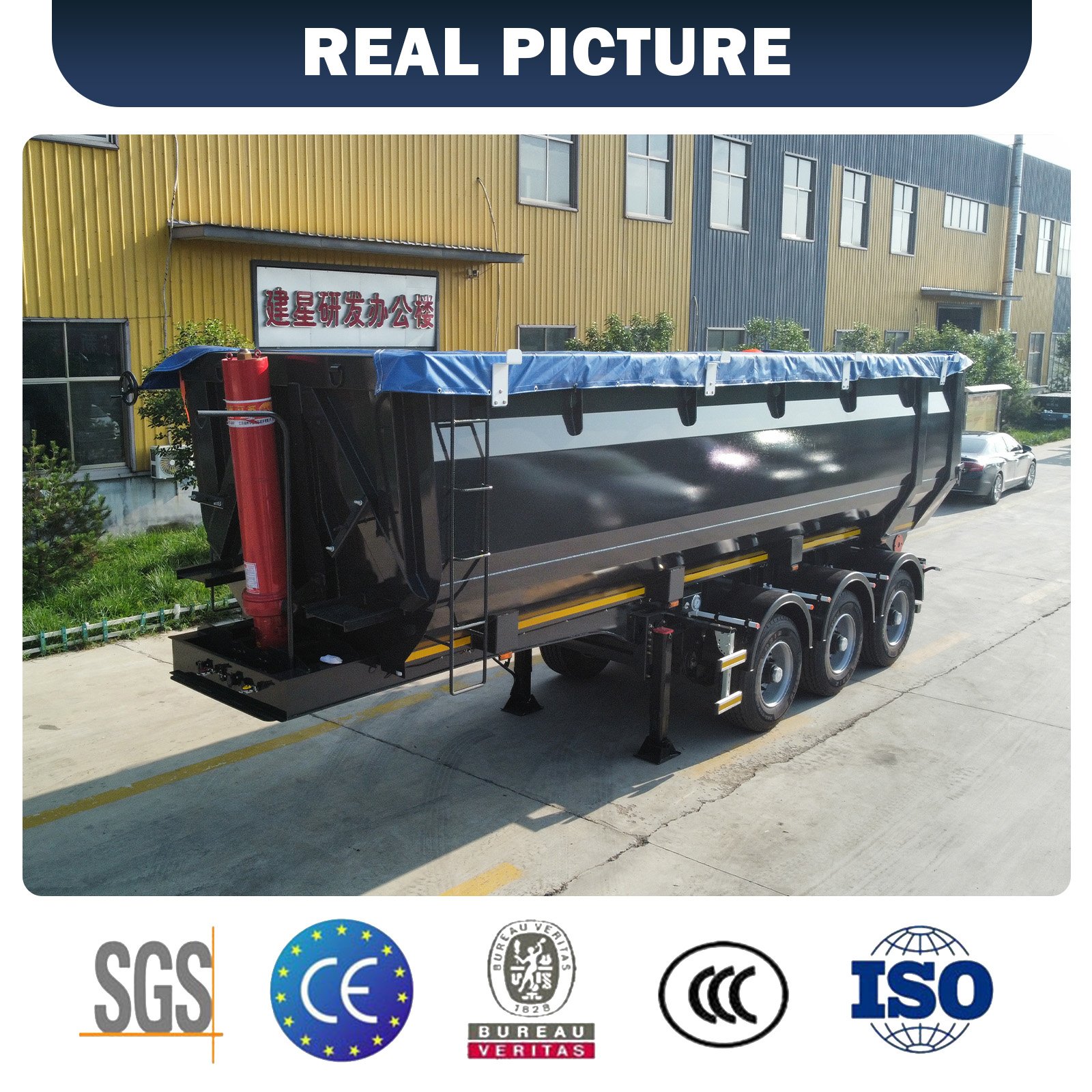 Factory Price 3 Axle Side End Tipper Truck Dumper Semi Trailer Dump Trailer Tractor Truck Tipper Semi-Trailer for Sale