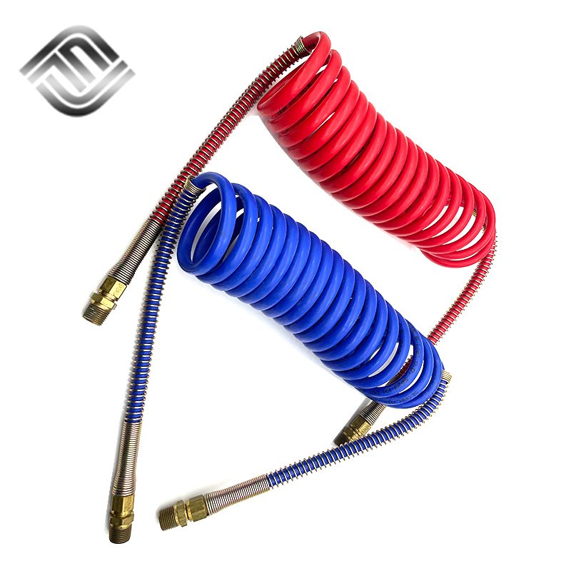 air Brake Coiled Hoses Coiled Pneumatic air Line Hose Tubing