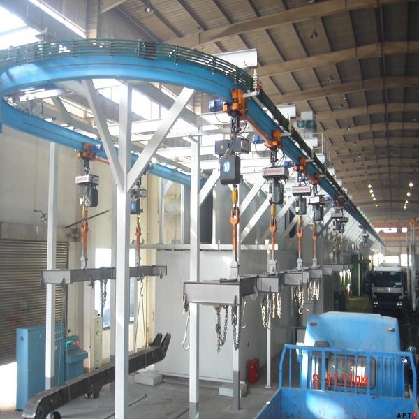 Q38 Q48 Q58 Continuous Overhead Rail Conveyor Shot Blasting Machine for Mass Production Foundry Castings Metal Parts
