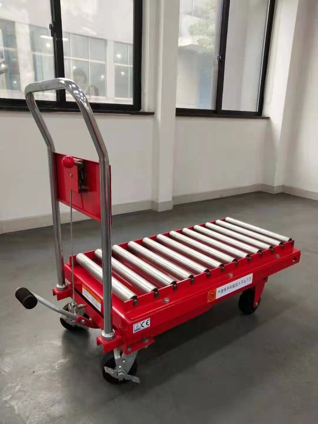 Hand Manual Lift Table Hydraulic Lift Work Platform Office Factory Warehouse Movable Lift Scissors Platform