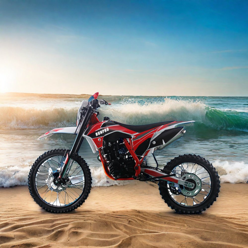 RUNPRO 250cc Off-Road Motorcycle 4-Stroke Air-Cooled Gasoline Dirt Bike with CE Certification