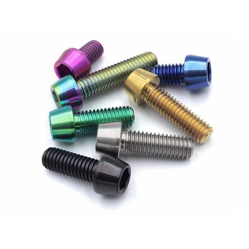 High Quality Titanium Stem Bolts M6*18 M6x18 M6*20mm Allen Hex Set Ti Screws with for Bicycle Brake Caliper Stock