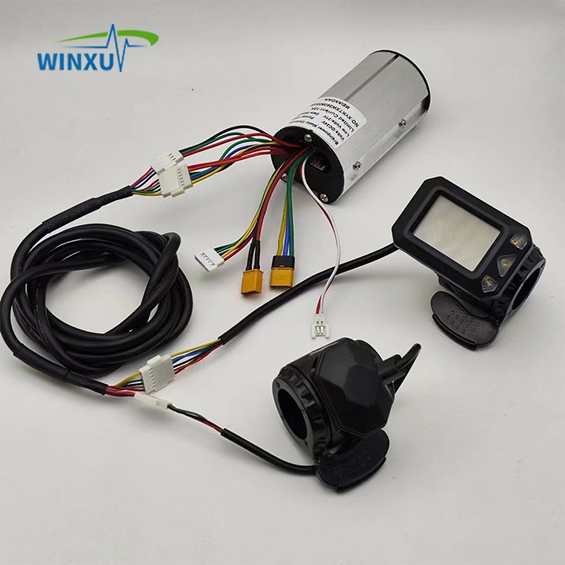 24V 36V Round Brushless Motor Drive Controller LCD EABS E-Brake Kit for 5.5 Inch 6.5 Inch Electric Scooter Repair Conversion Kit