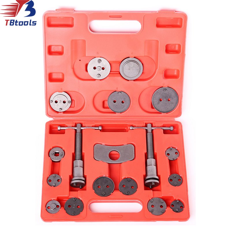 TBTOOLS Car Auto 18pcs Universal Front and Rear Caliper Disc Brake Caliper Piston Rewind Wind Back Repair Tool Kit Sets TB122