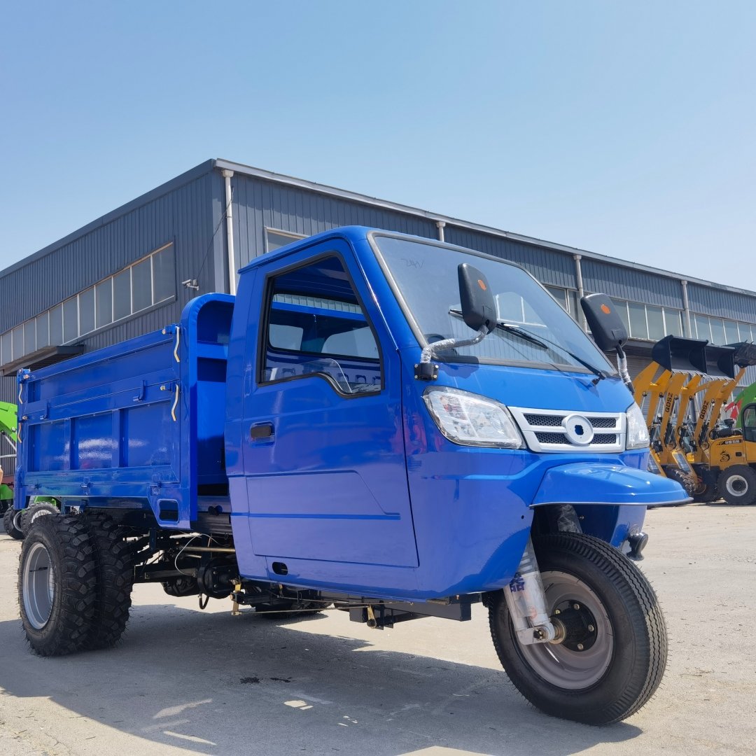 Tuk-tuk Tricycle with EU EPA Certified Diesel Engine Enclosed Cab Double Rear Tires Luxury Leather Seaters