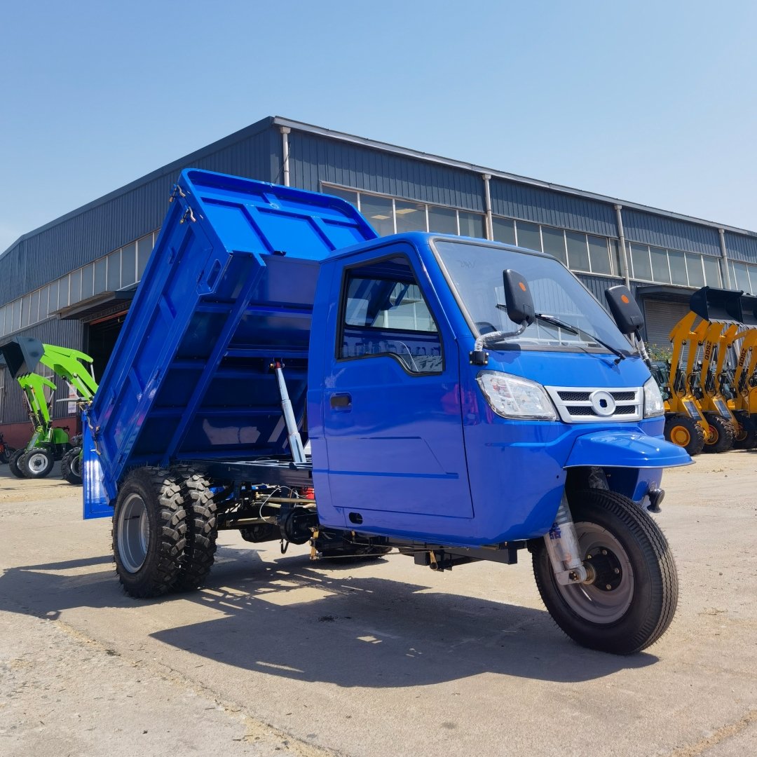 Tuk-tuk Tricycle with EU EPA Certified Diesel Engine Enclosed Cab Double Rear Tires Luxury Leather Seaters