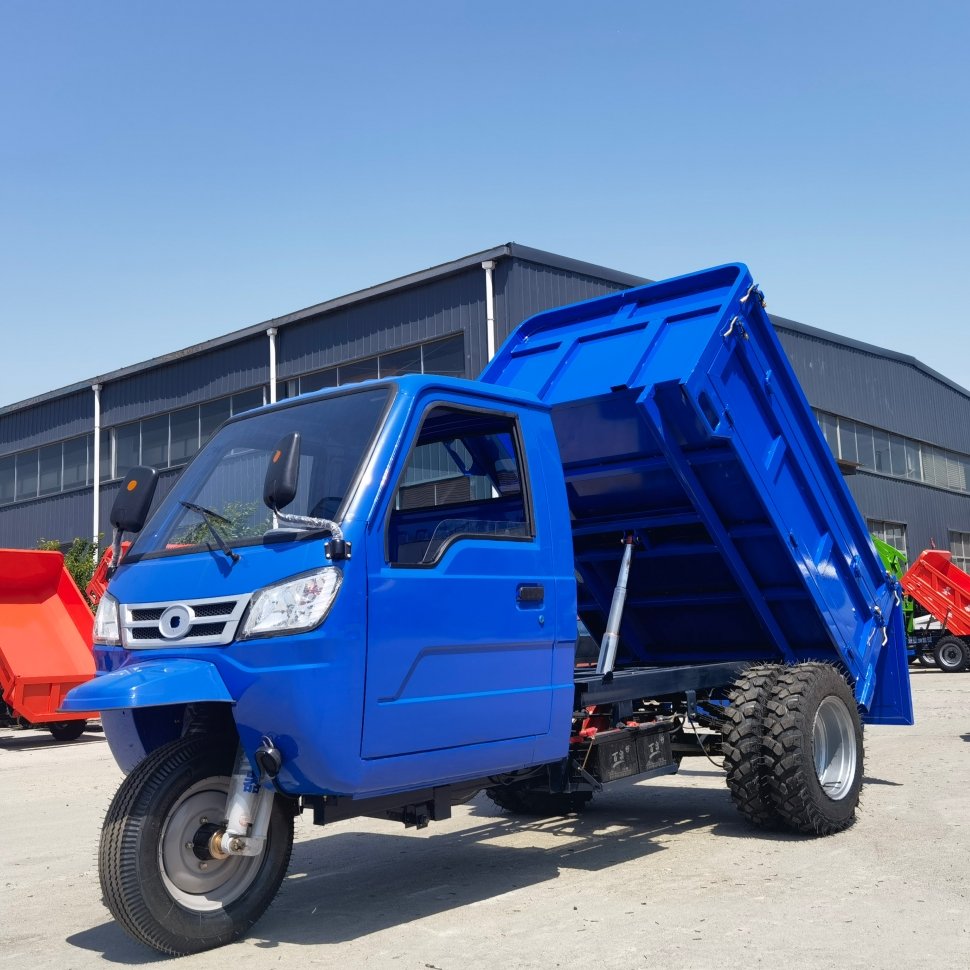 Tuk-tuk Tricycle with EU EPA Certified Diesel Engine Enclosed Cab Double Rear Tires Luxury Leather Seaters