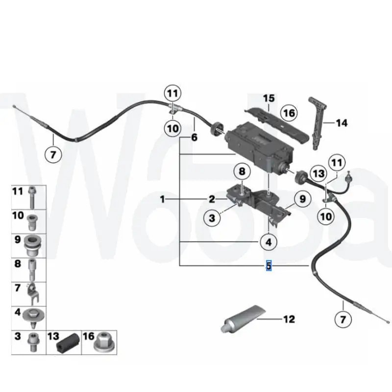Factory Customized OEM 34436797372 34436797371 Hand Brake Cable for BMW F02 7 Series