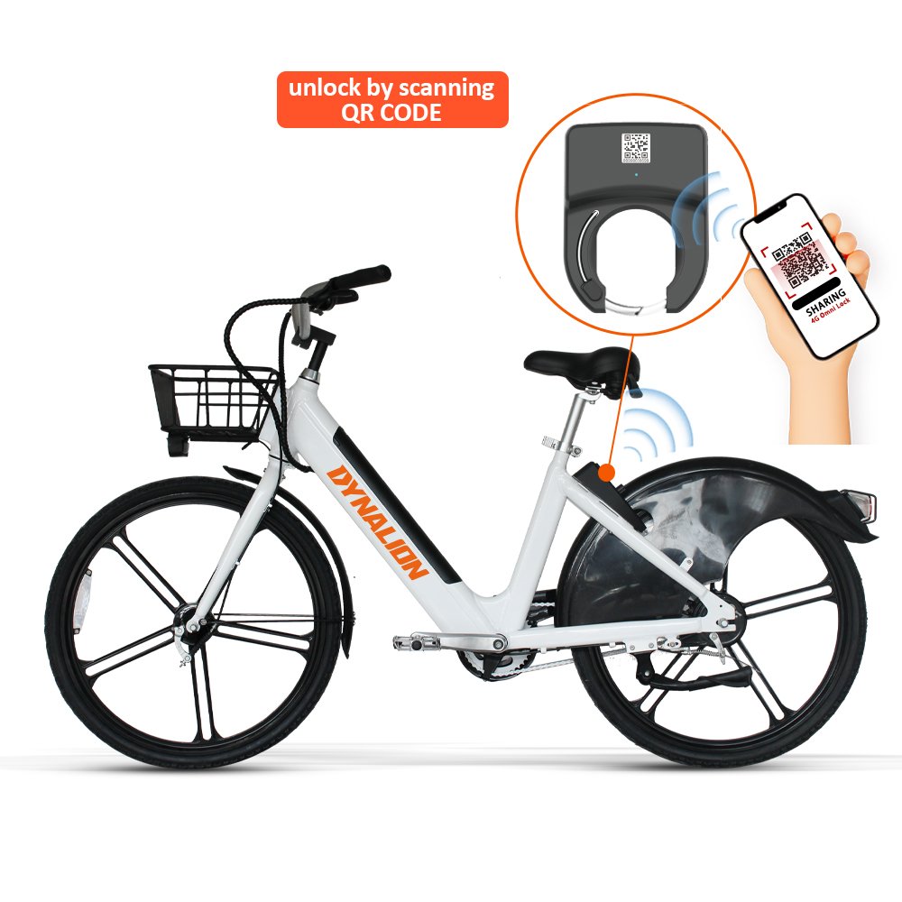 Custom NFC U-Lock Ble Wholesale Smart Lock Manufacturers Rental High Quality 26 Inch IOT Api Public City Electric Share Bike