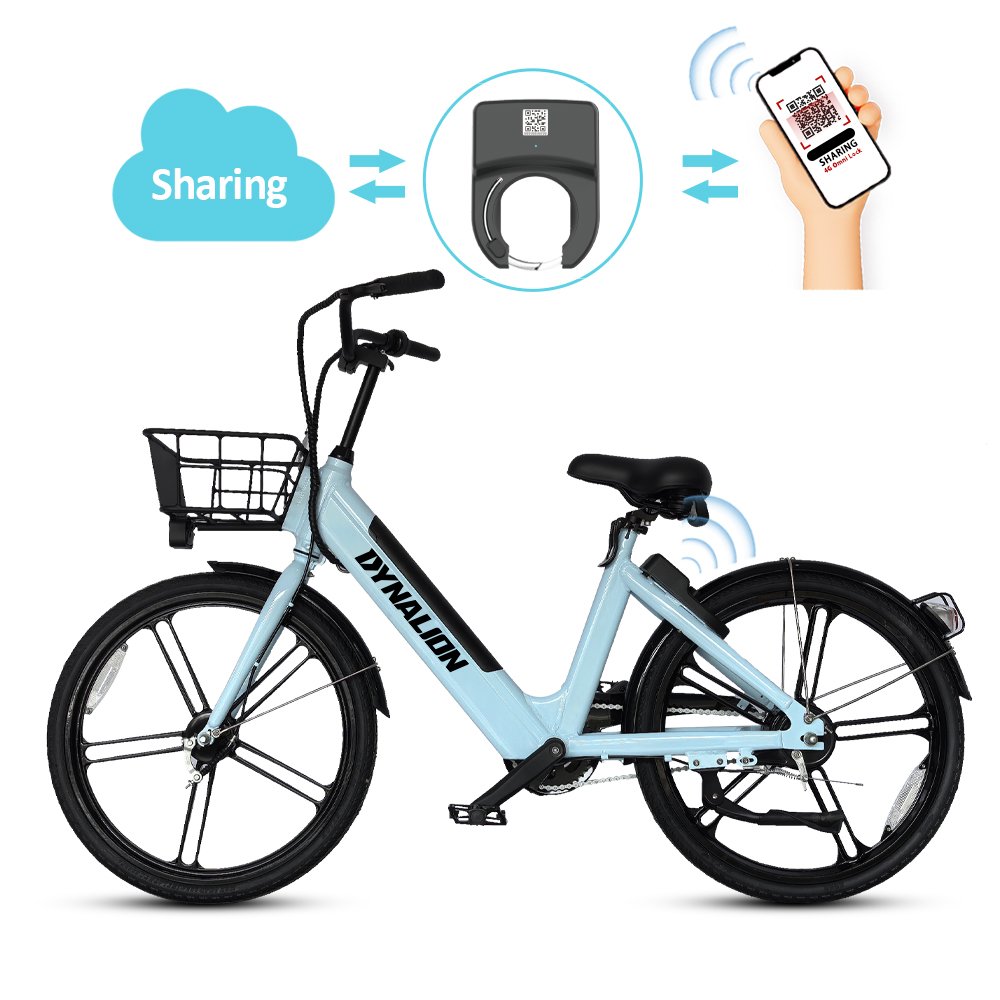 Custom NFC U-Lock Ble Wholesale Smart Lock Manufacturers Rental High Quality 26 Inch IOT Api Public City Electric Share Bike