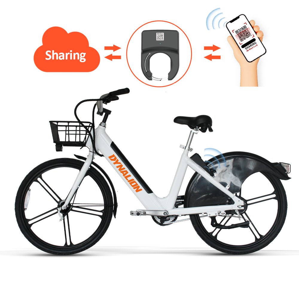 Custom NFC U-Lock Ble Wholesale Smart Lock Manufacturers Rental High Quality 26 Inch IOT Api Public City Electric Share Bike
