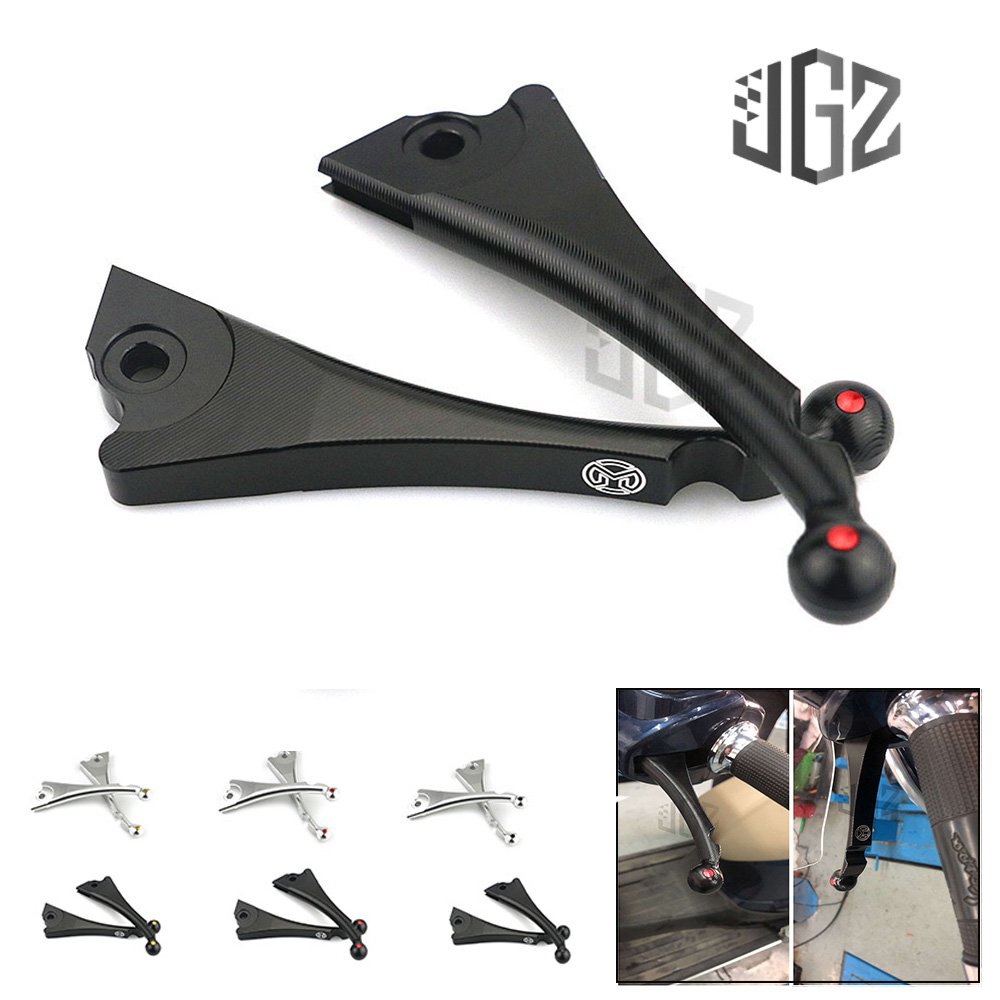 Motorcycle Accessories CNC Aluminum Short Front Disc Rear Drum Brake Clutch Levers for VESPA GTS 250 300 2017 2018