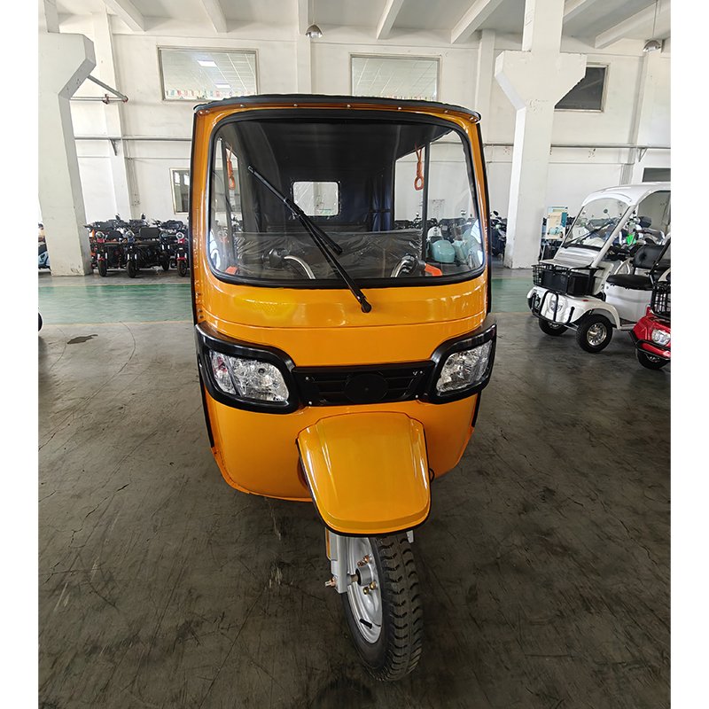 Wholesale Customized Handle Style Single Wiper 3 Seats Drum Brake Tuk Tuk E-rickshaw Electric Tricycles for Passenger