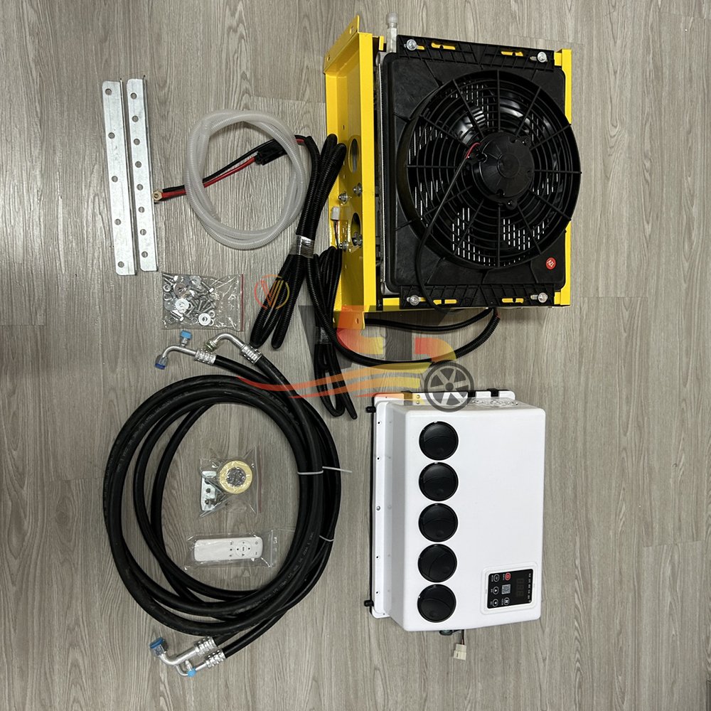 Backpack Parking Air Conditioning Unit Electric Scroll Compressor Suitable for Trucks, RVs, and Cranes