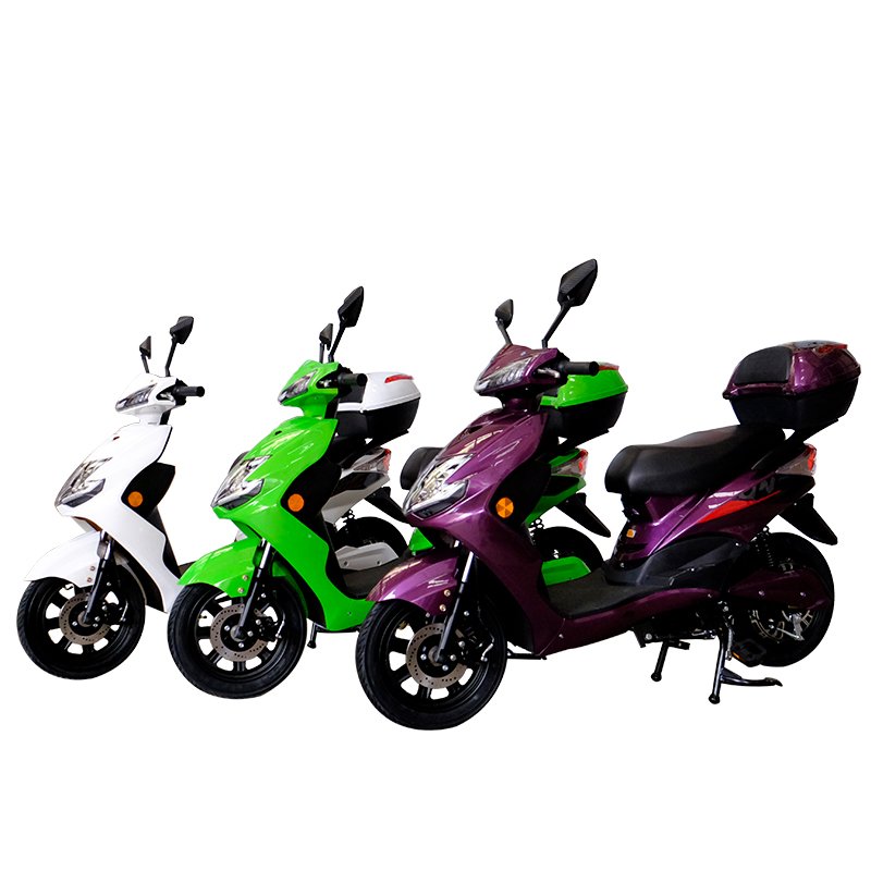 Front Disc& Rear Drum Brake Electric Motorcycle Electric Moped Scooter 40miles to 100 Miles