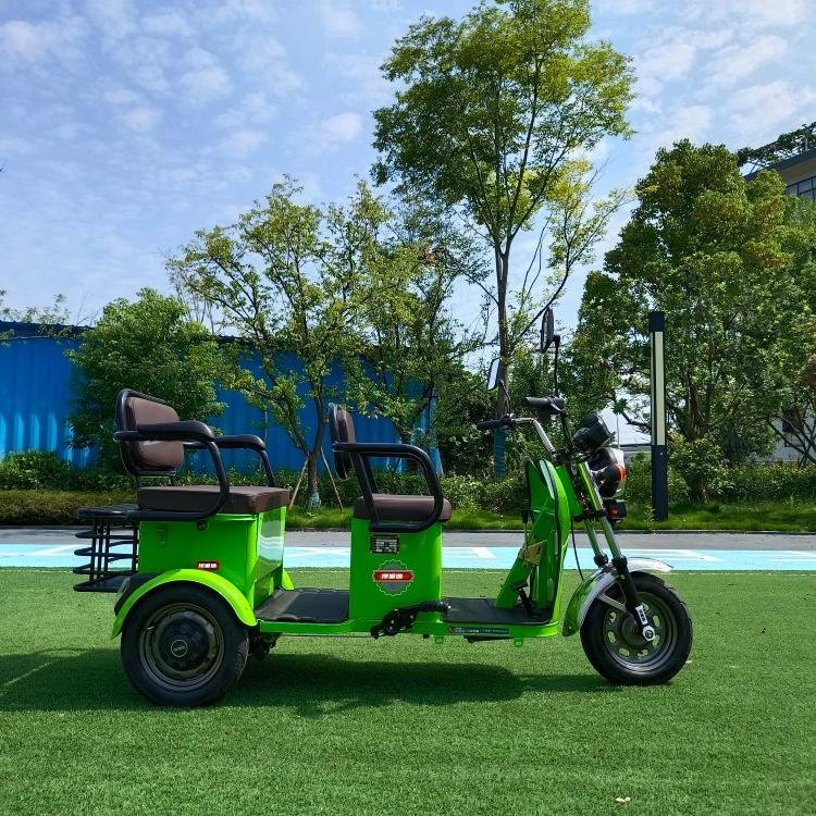 Electric Tricycle Family Small Elderly Scooter Elderly Pick up Children Double Row Ladies Pull Cargo 3 Wheeler Electric Tricycle