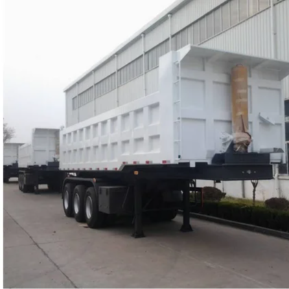 Tri Axle 25m3 Tipper Trailer Hydraulic U-shape Telescopic Cylinder Rear Dump Truck Trailers Fuel Carbon Steel for Sale White