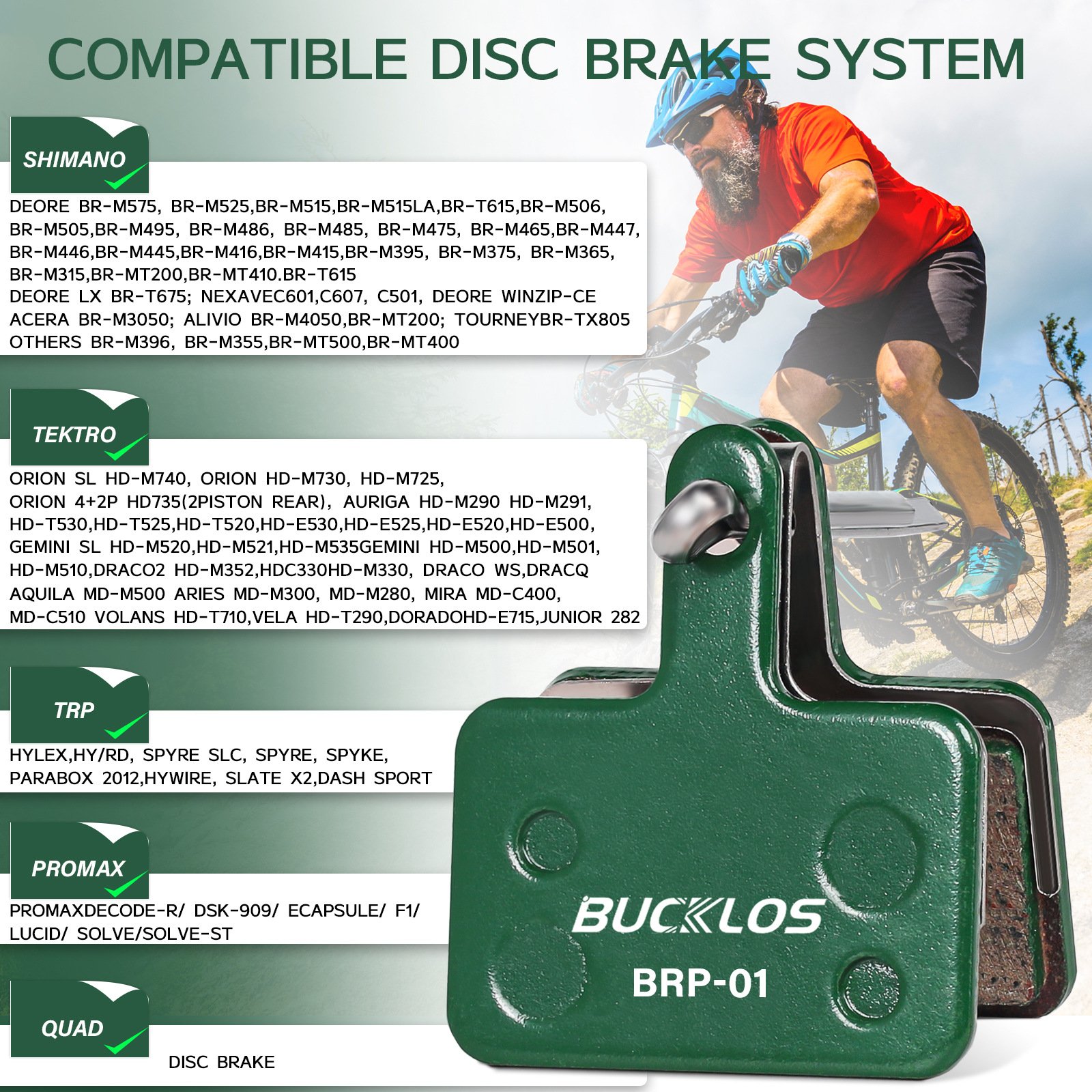 MTB Bicycle Hydraulic Disc Ceramics Brake Pads Ceramic Metal Composite Material Bike Disc Brake Pads