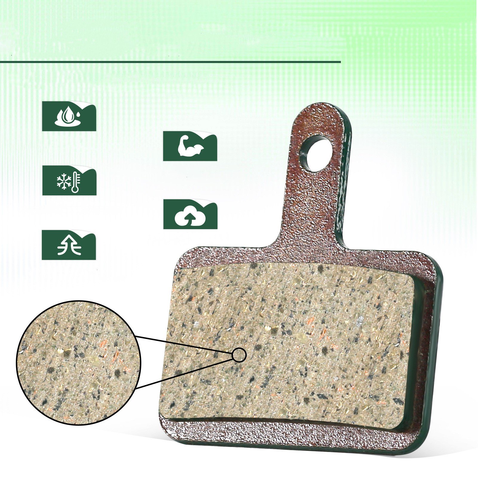 MTB Bicycle Hydraulic Disc Ceramics Brake Pads Ceramic Metal Composite Material Bike Disc Brake Pads