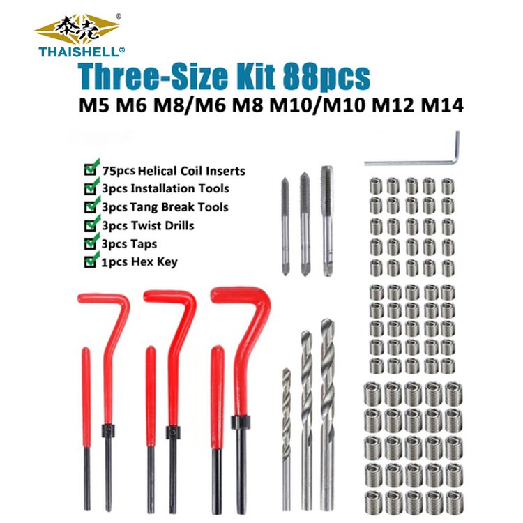 304 Stainless Steel Wire Thread Repair Insert M10*1.5 HSS Car Thread Repair Kits