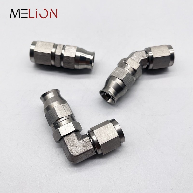 Straight 45Degree 90deg Stainless Steel Hose Ends AN3 Brake Fitting -3AN