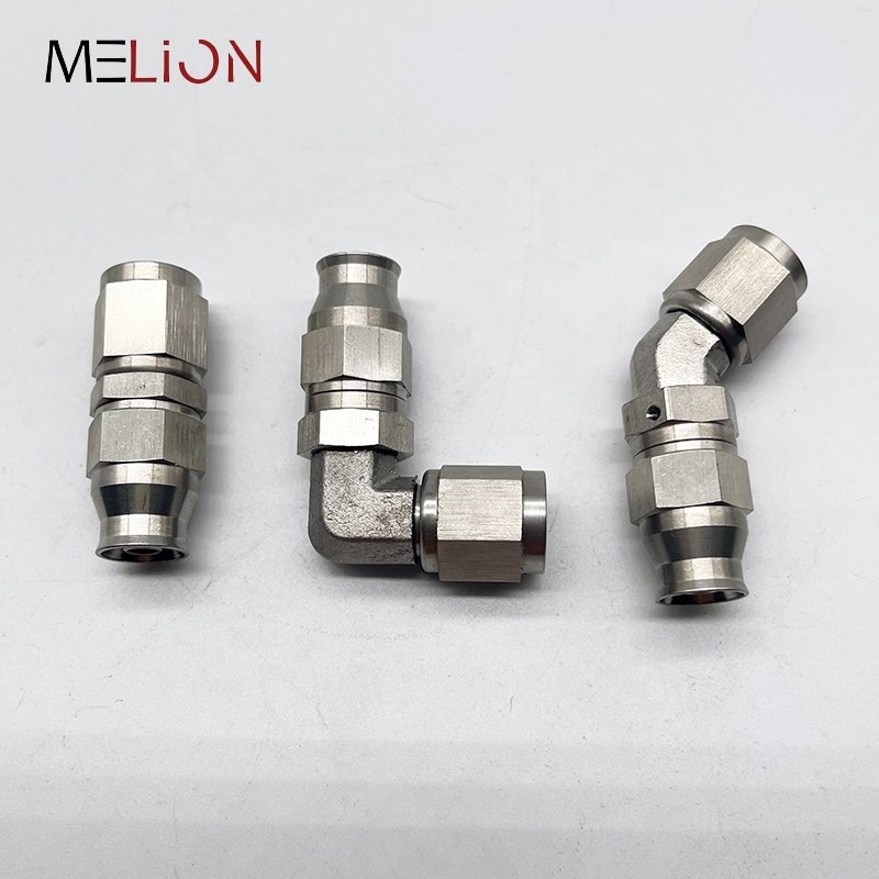 Straight 45Degree 90deg Stainless Steel Hose Ends AN3 Brake Fitting -3AN