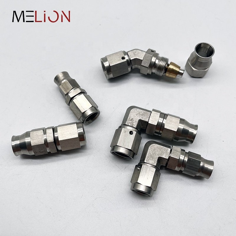 Straight 45Degree 90deg Stainless Steel Hose Ends AN3 Brake Fitting -3AN