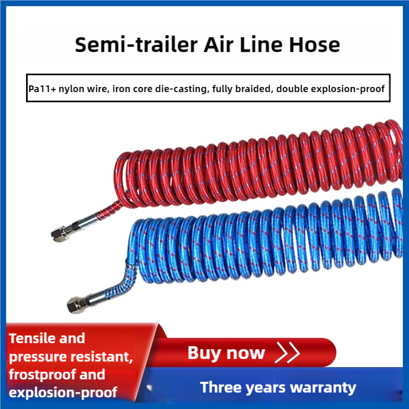 Durable 26 FT Blue Red Air Hose New Design Heavy Duty Flexible Semi-Truck Air Lines for Truck Brake Trailer Parts Accessories