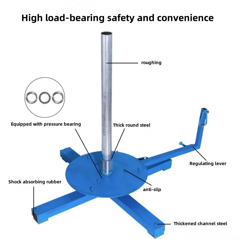 High Quality Fiber Optic Cable Reel Jack Stands With Brakes Are Suitable for Manufacturing and Construction